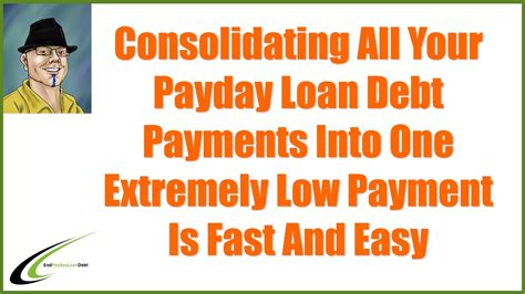 Consolidate Payday Loans Into One Loan
